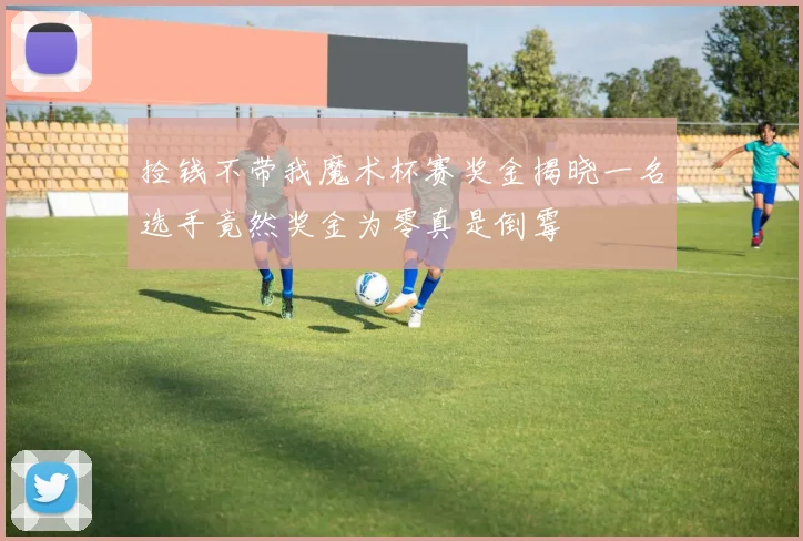 捡钱不带我魔术杯赛奖金揭晓一名选手竟然奖金为零真是倒霉