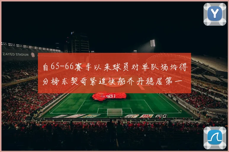 自65-66赛季以来球员对单队场均得分榜东契奇紧追快船乔丹稳居第一
